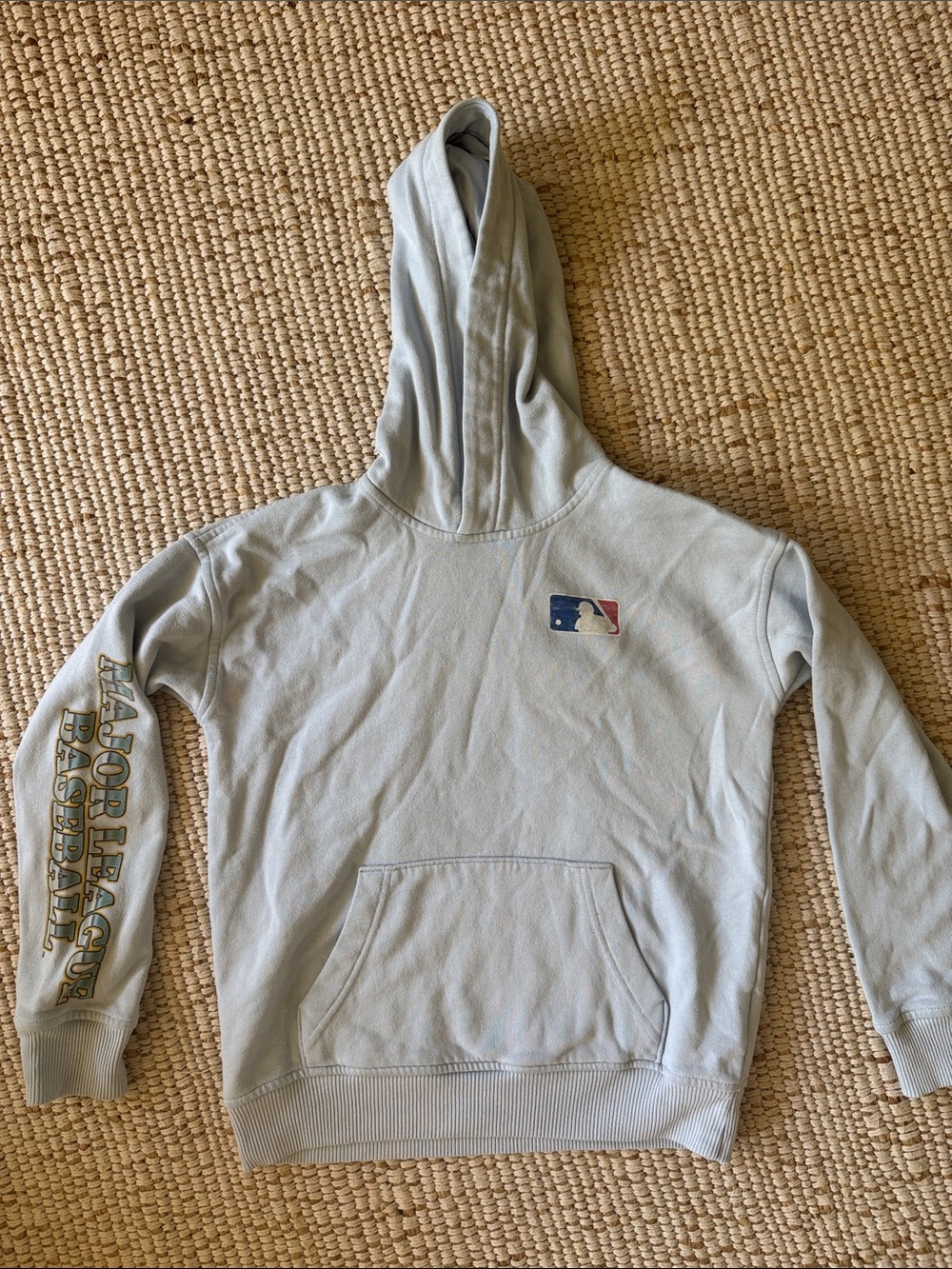 Abercrombie & Fitch Light Gray MLB Logo Hoodie